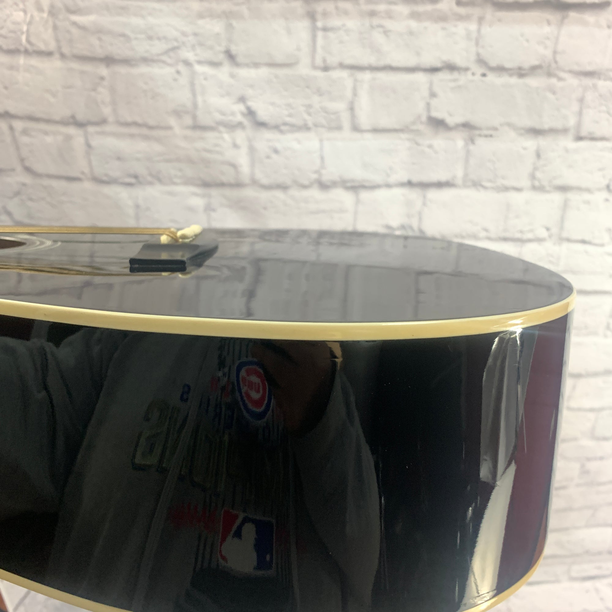 Eleca Black Acoustic Dreadnaught Guitar