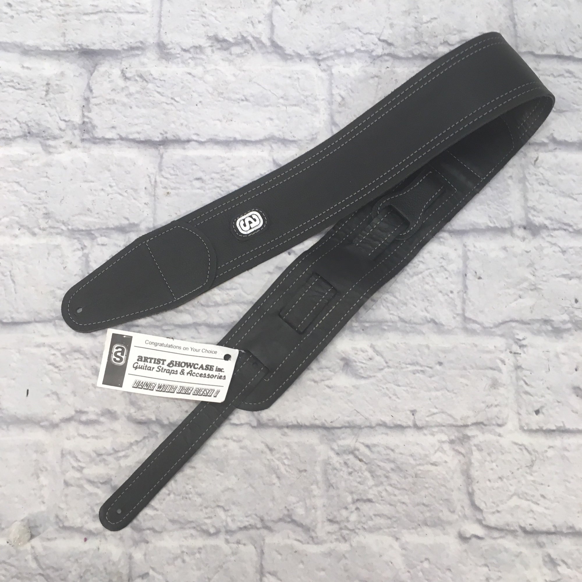 Artist Showcase Leather Guitar Strap Premier AS (Wide Black)