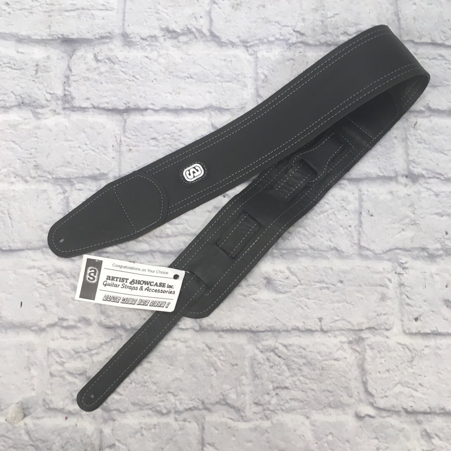 Artist Showcase Leather Guitar Strap Premier AS (Wide Black)