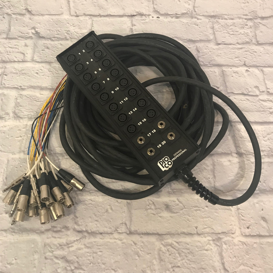 Pro Co SMA Series 16x4 Snake, TRS Returns - 50'