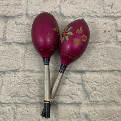 Unknown Purple Maracas Pair