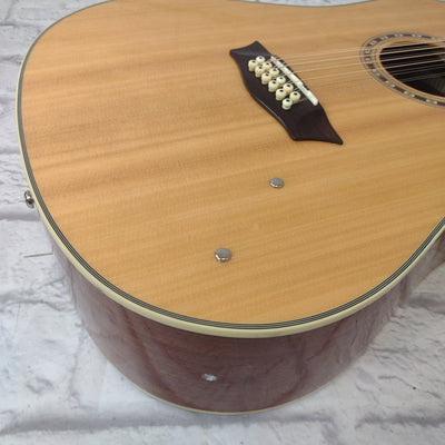 Washburn WD10S12 Dreadnaught 12 String Acoustic Guitar Natural