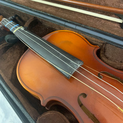 Heman 1/16 Stradivari Copy w/case Violin AS IS