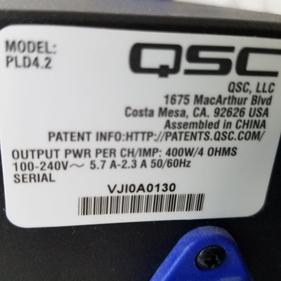 QSC PLD4.2 Power Amp with 4 Inputs/Outputs Like New