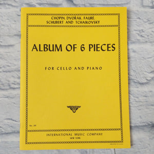 CHopin, Dvorak, Faure, Schubert and Tchaikovsky Album Of 6 Pieces for cello and piano