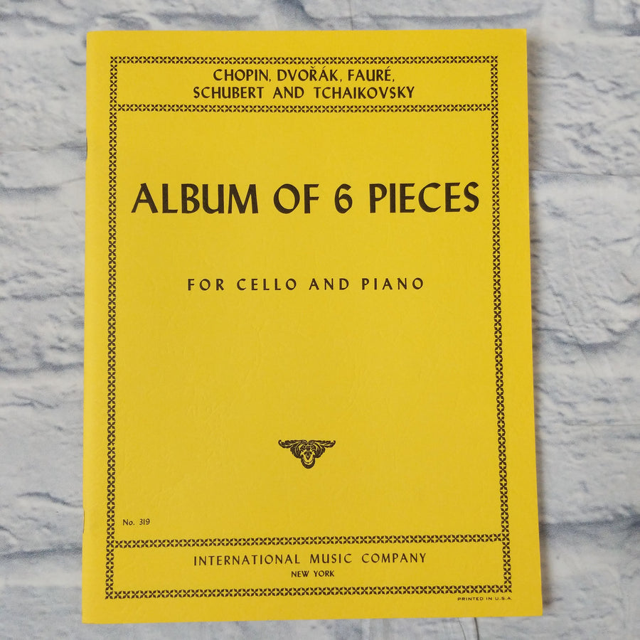 CHopin, Dvorak, Faure, Schubert and Tchaikovsky Album Of 6 Pieces for cello and piano