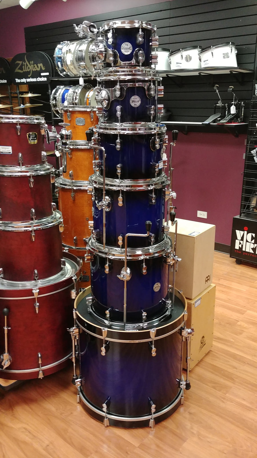 PDP Concept Maple 7pc Kit Blue Black Fade