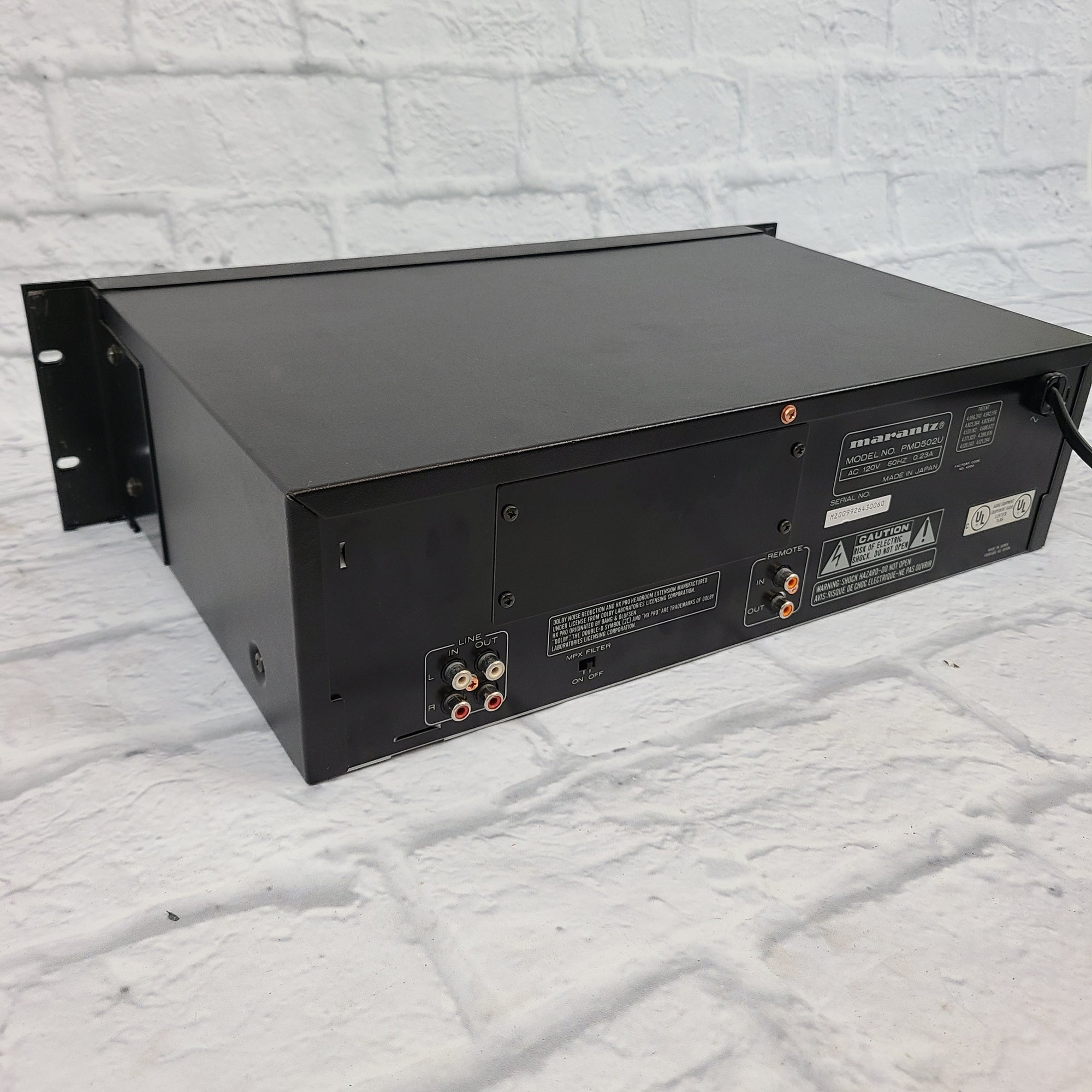 Marantz Professional PMD502 Rackmount Stereo Cassette Deck Player Recorder
