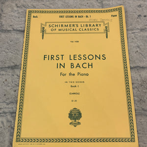First Lessons in Bach for the Piano Book 1