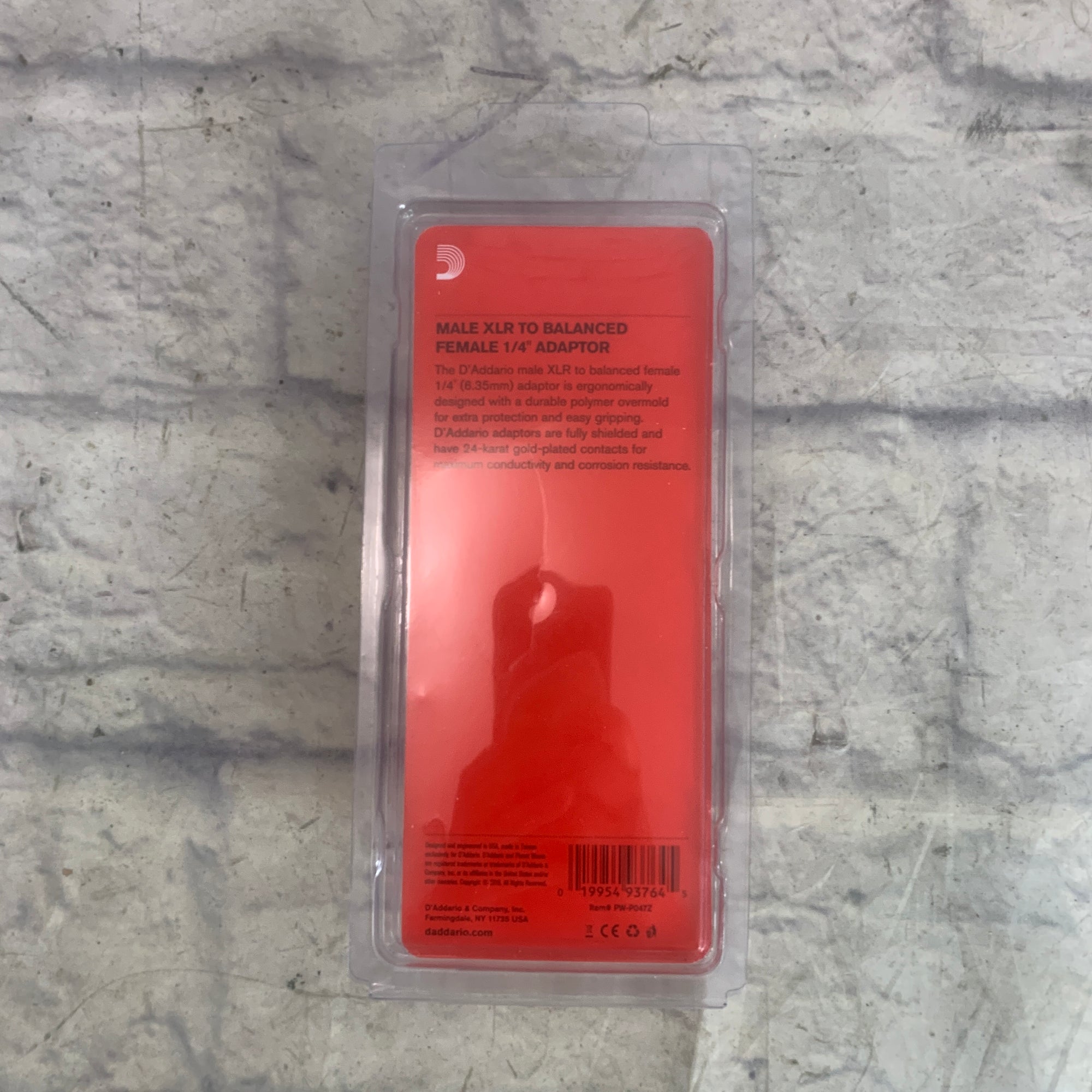 D'Addario XLR MALE TO 1/4 INCH FEMALE BALANCED Adapter/Splitter