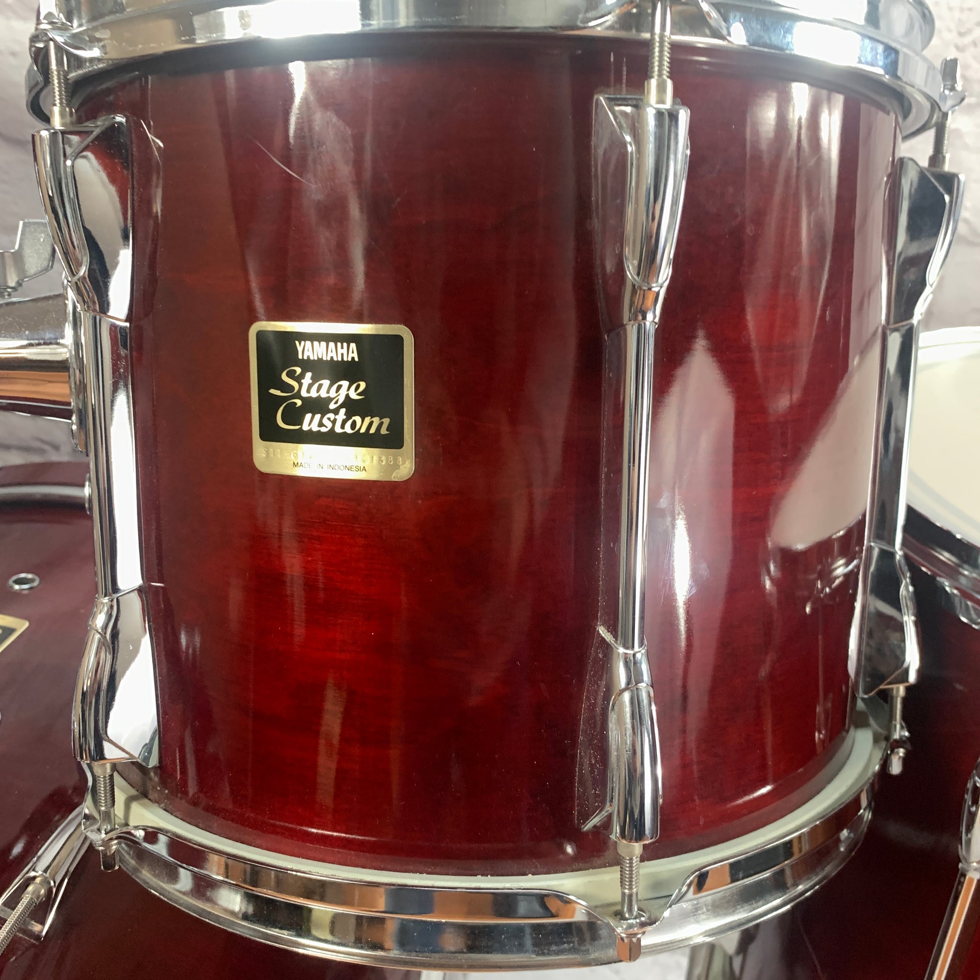 Yamaha Stage Custom 4 Piece Drum Kit Red