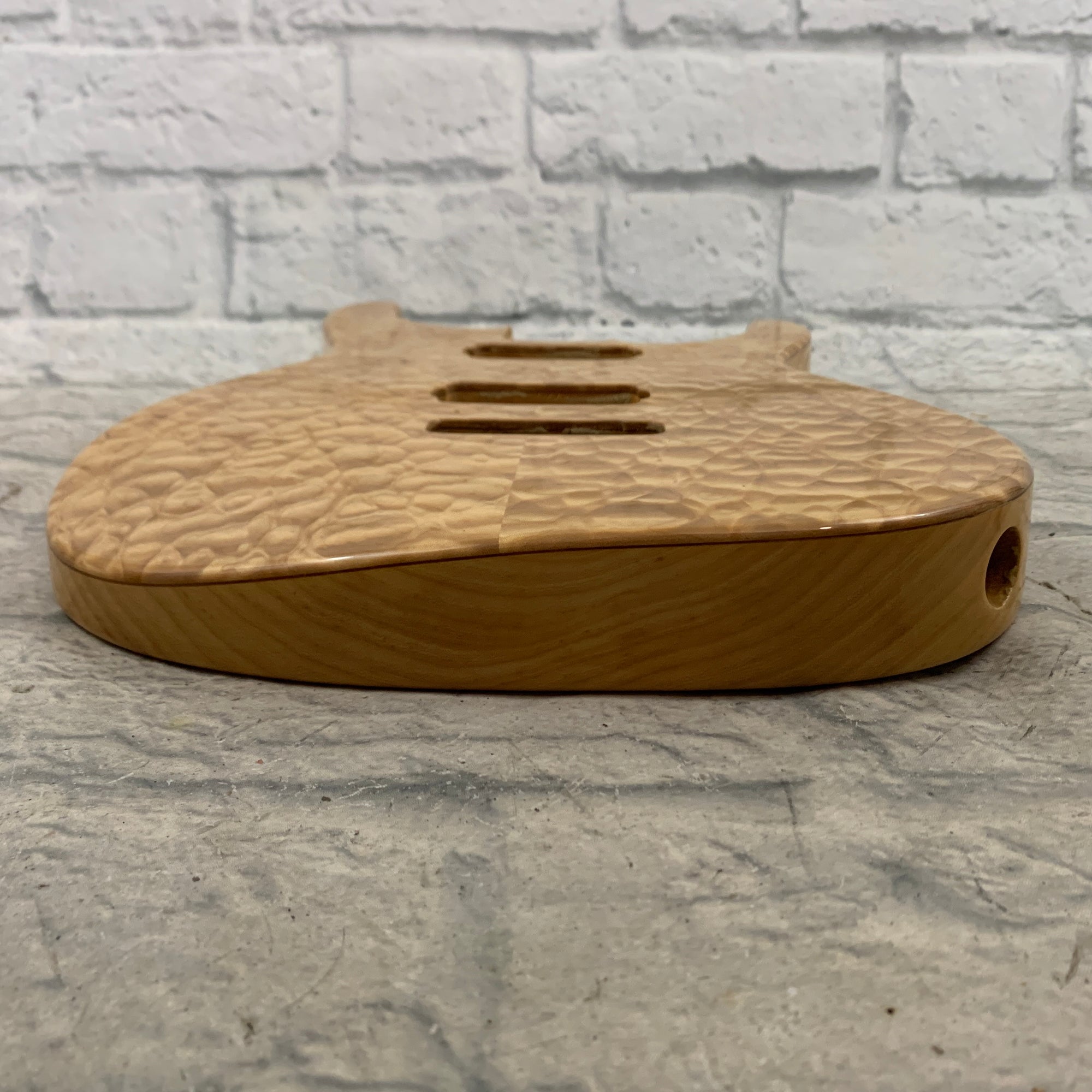 1990s Warmoth Soloist Body - AAA Quilted Maple Figured Top, Stripe of Walnut, Swamp Ash