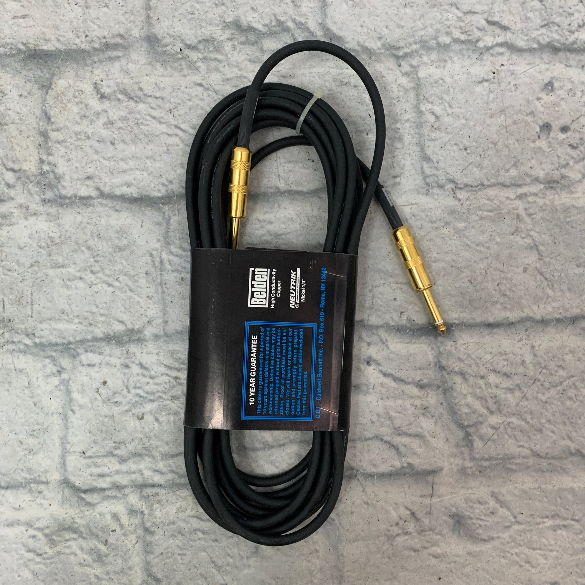 CBI 1/4" TS Instrument Cable 20ft New Old Stock!