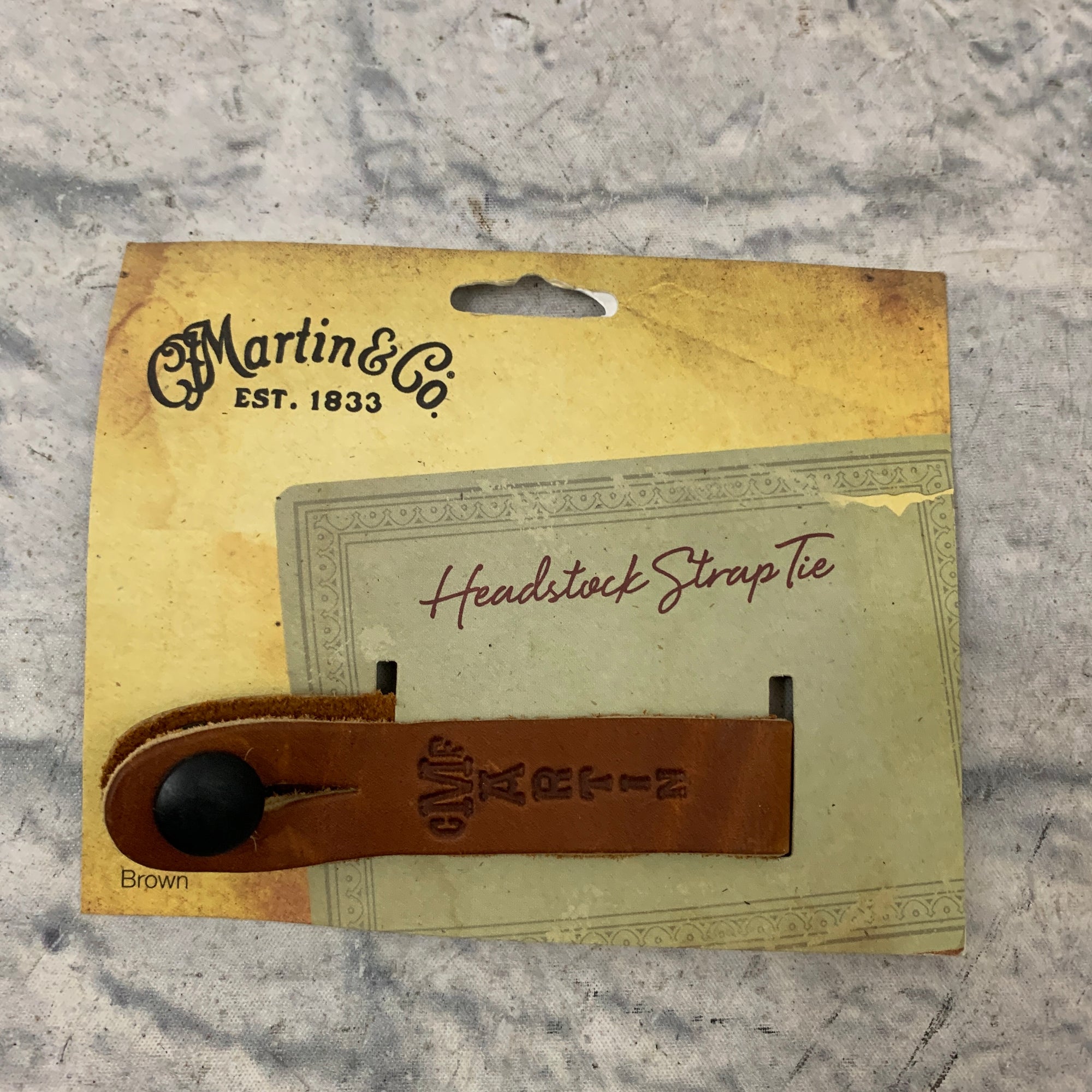 Martin Guitar Headstock Brown Strap Button