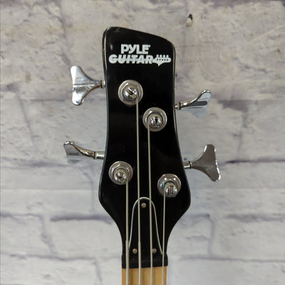 Pyle 4 String Bass Guitar w/ Built in Tuner - Silverburst