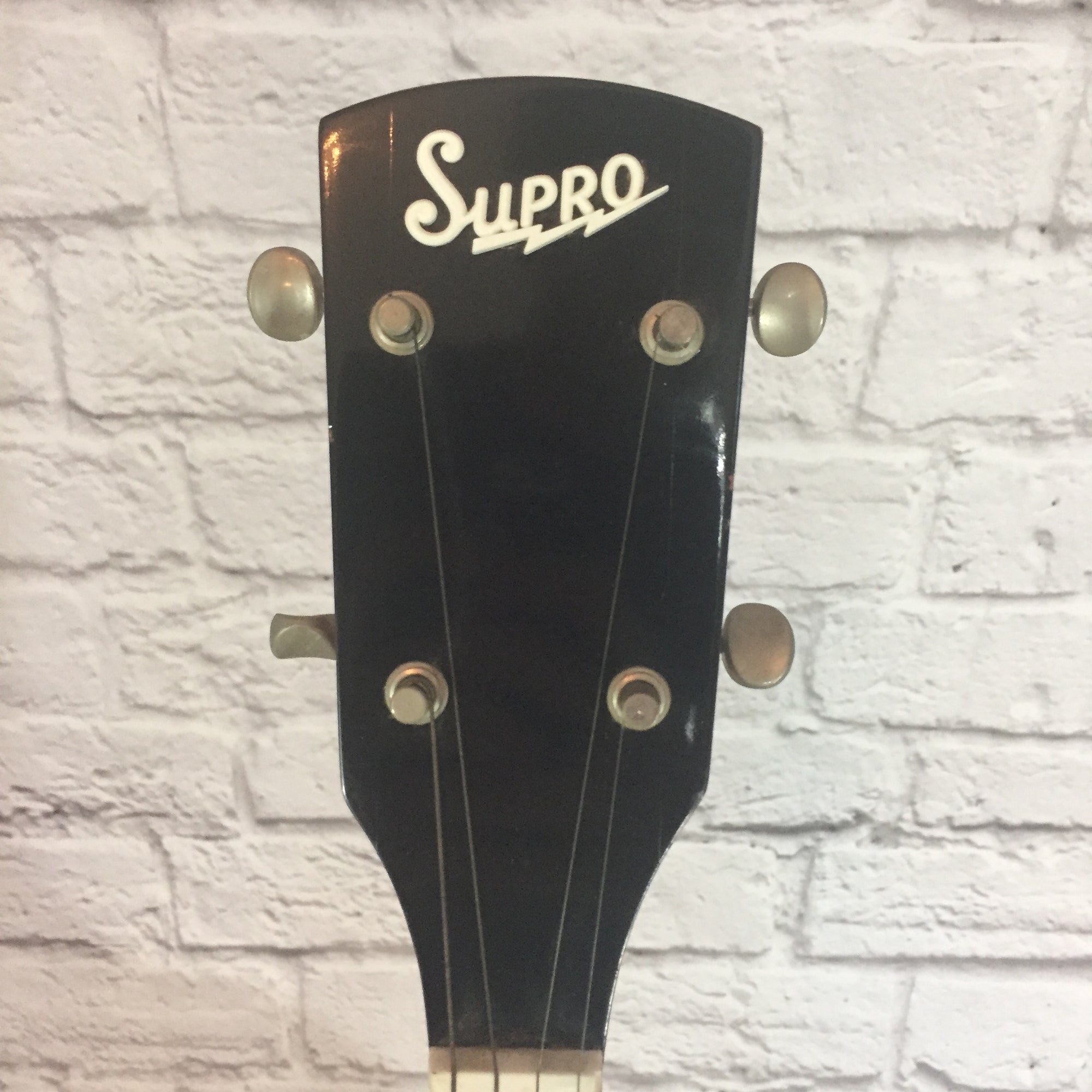 Vintage 1960s Kay Supro 4-String Resonator Tenor Banjo