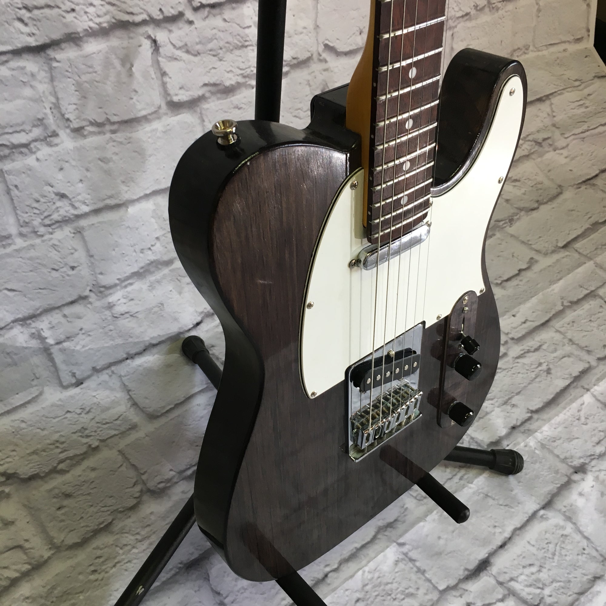 Gatto Tele Style Electric Guitar Trans Black Finish