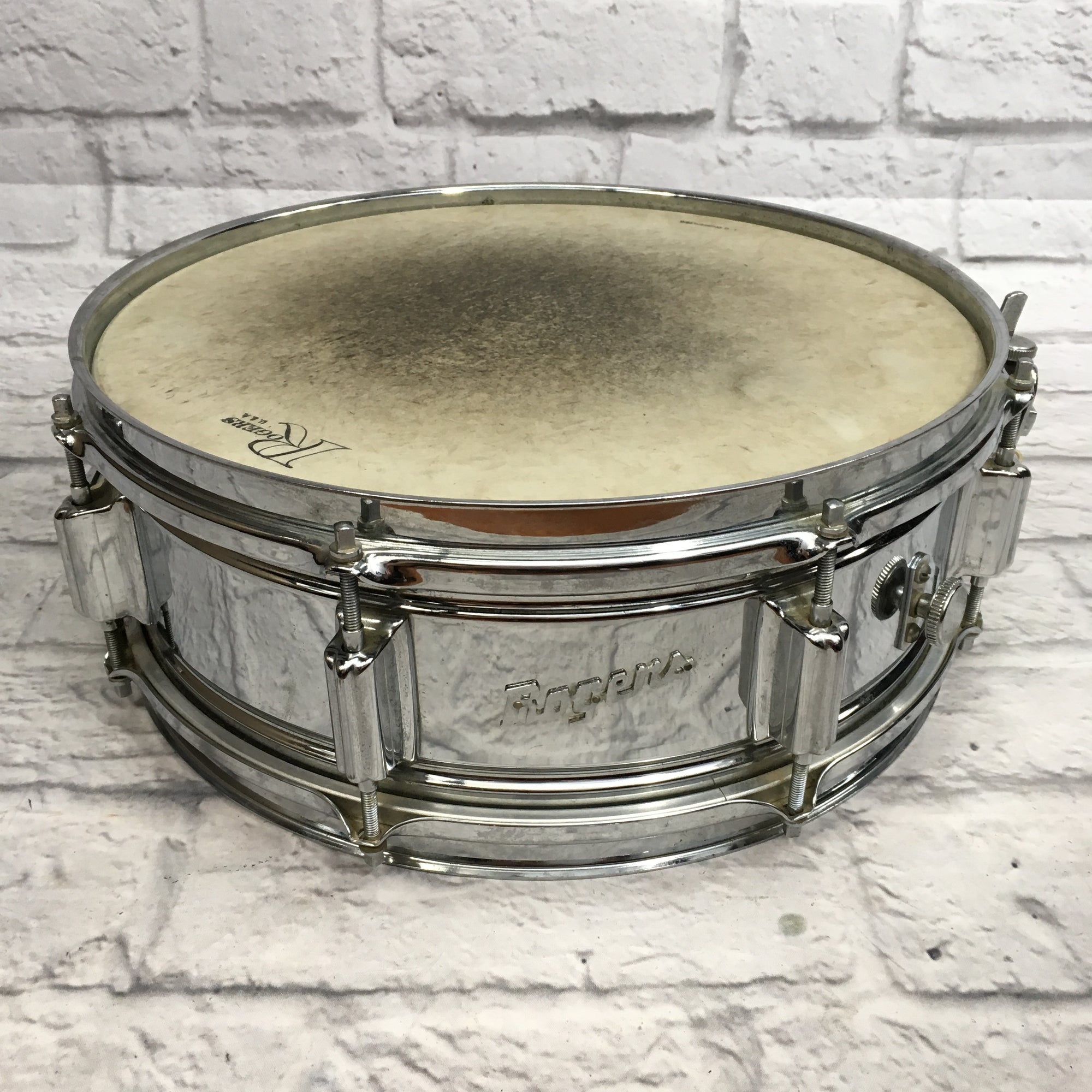 Rogers 5x14 Powertone Chrome over Brass Snare