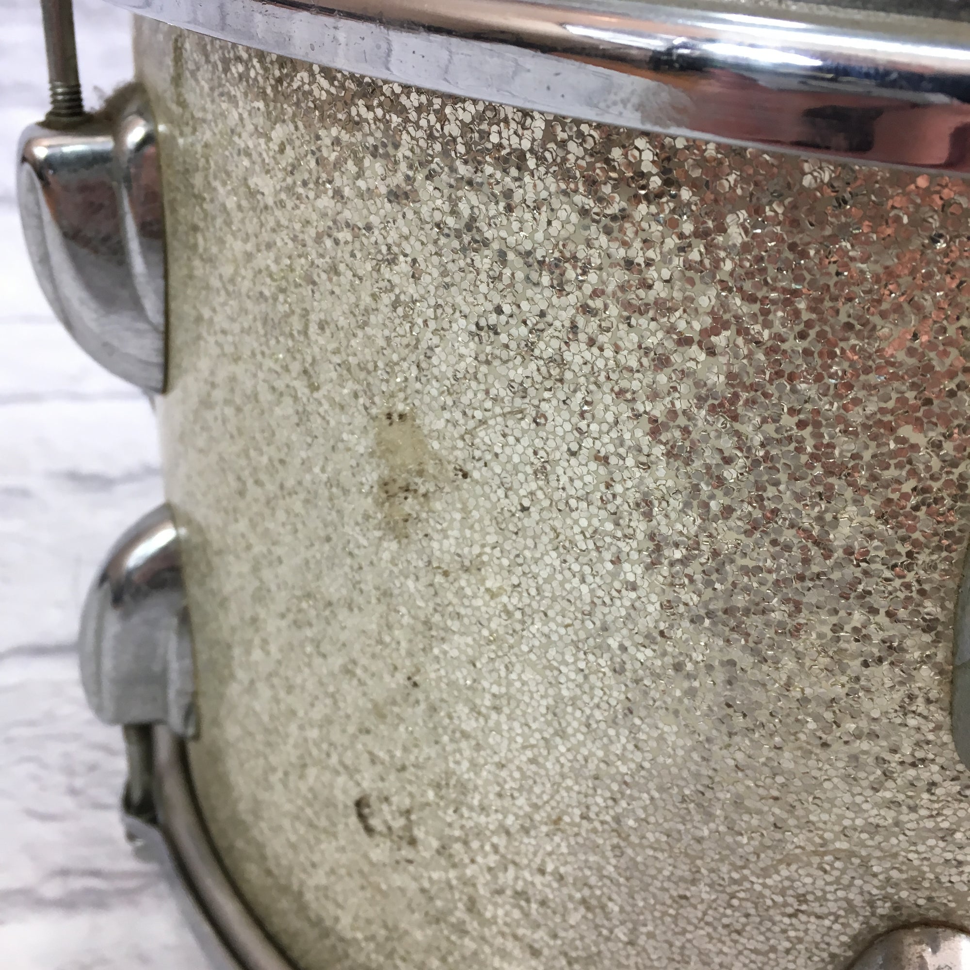 Vintage Slingerland 12x8 Silver Sparkle Rack Tom