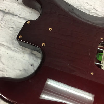 Unknown Dark Metallic Red Strat Style Body