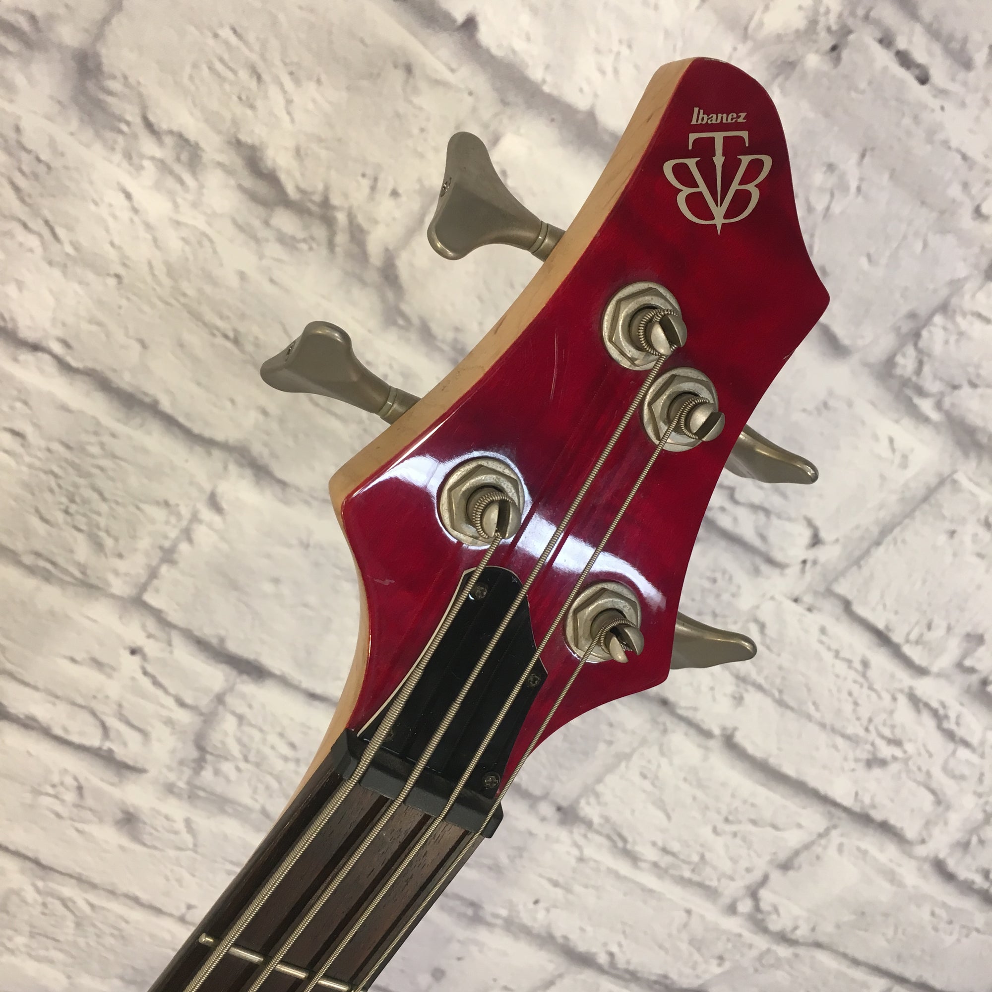 Ibanez BTB450QM 4 String Electric Bass Transparent Red