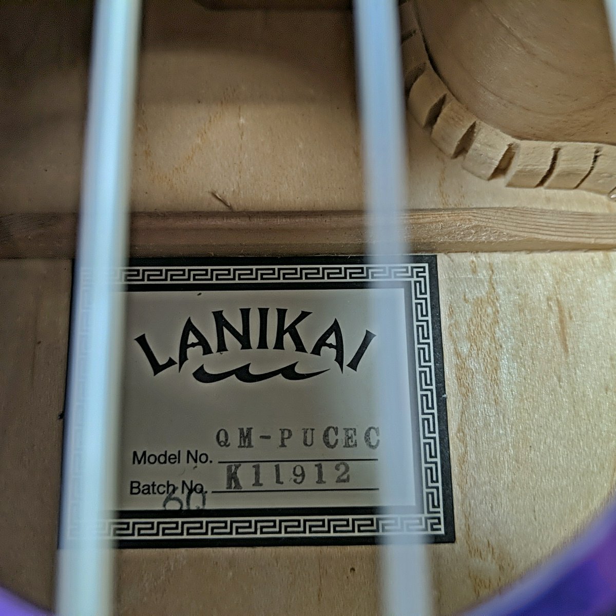 Lanikai QM-PUCEC  Quilted Maple Purple Concert Ukulele with Fishman Pickup System
