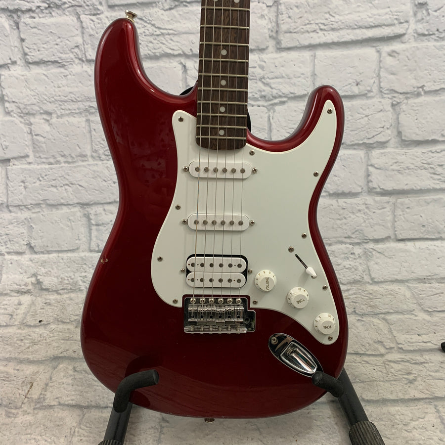 Squier Affinity Fat Strat HSS Electric Guitar Candy Apple Red