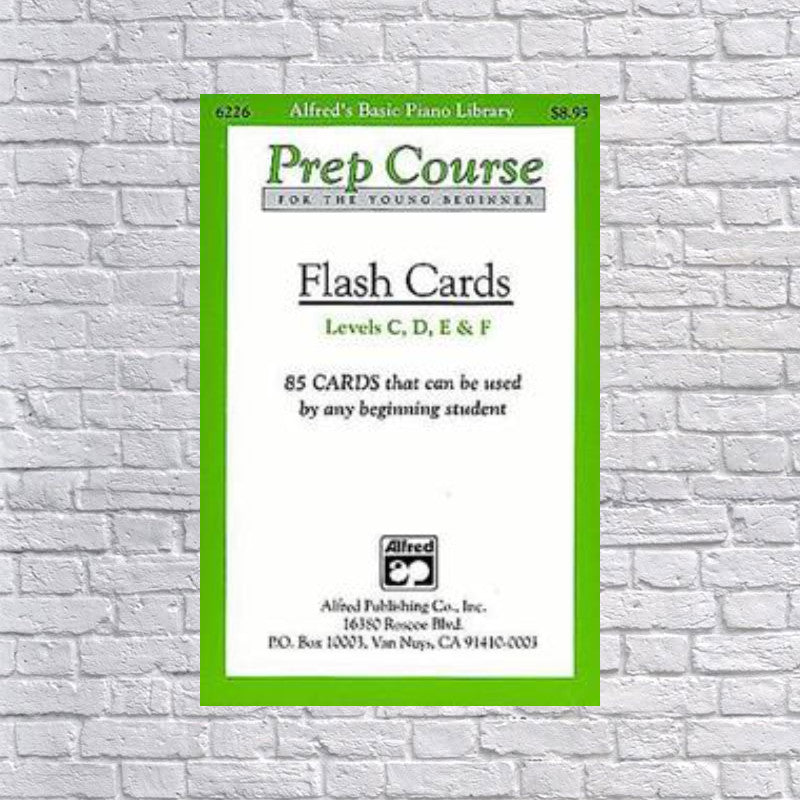 Alfred's Basic Piano Prep Course: Flash Cards, Levels C-F