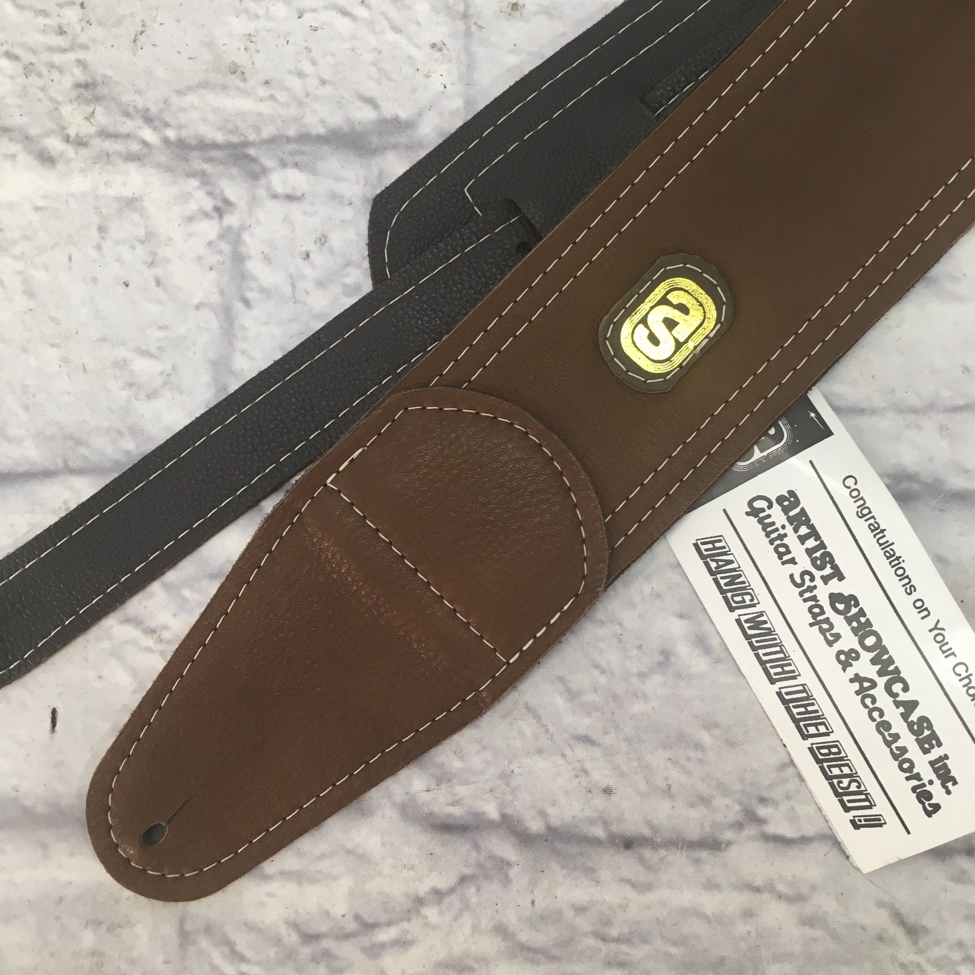 Artist Showcase Leather Guitar Strap Premier AS (Wide Brown)