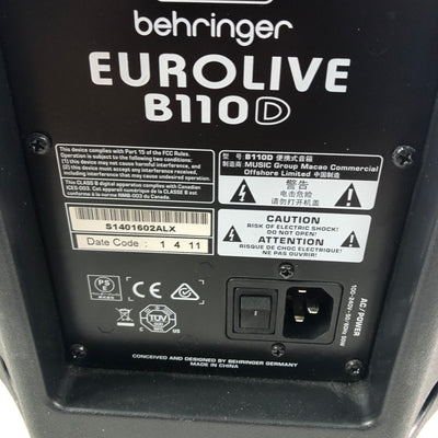 Behringer B110D Active 10 PA Speaker