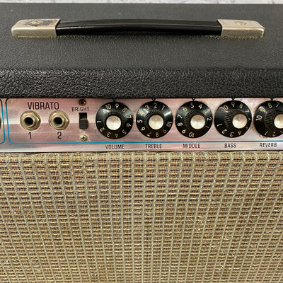Vintage 1973 Fender Twin Reverb Silverface Guitar Combo Amp