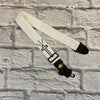 LM Products PS-4H Cross Guitar Strap - White