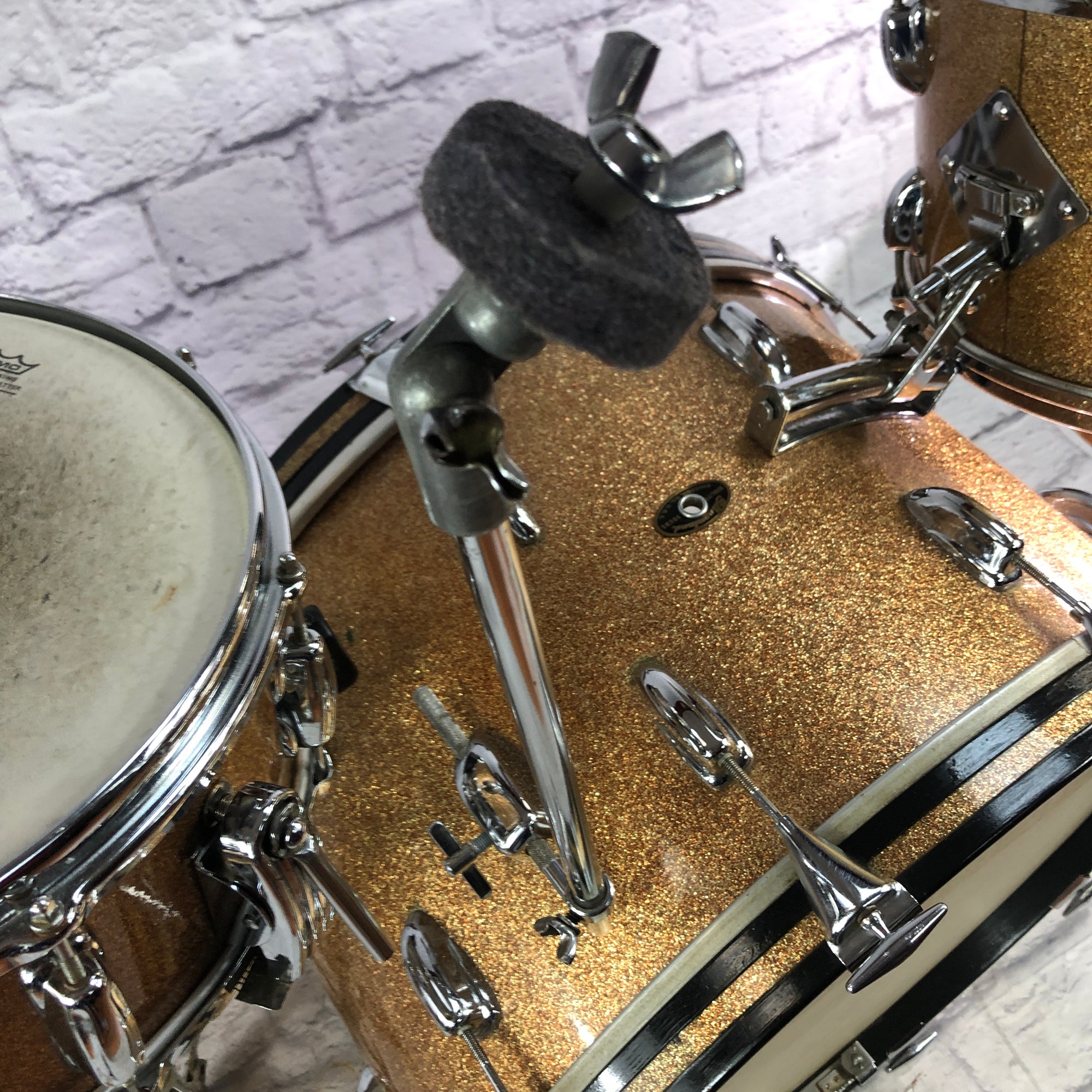 Vintage 1962 Sparkling Gold Slingerland 3 Piece Drum Kit