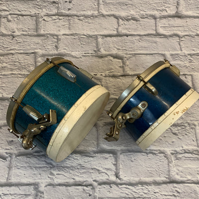 Vintage 1950s Leedy & Ludwig Sparkling Blue 4pc Project Kit