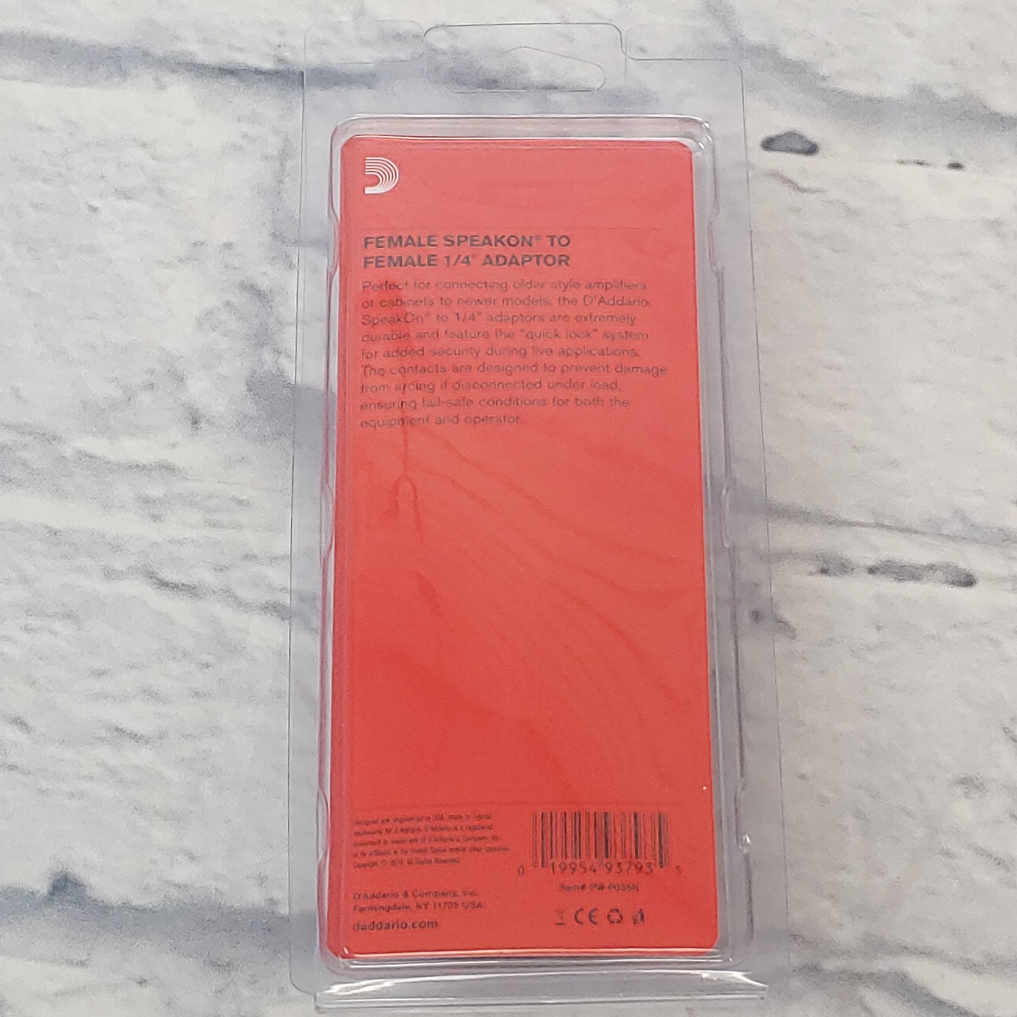 D'Addario Adaptor Female Speakon to Female 1/4"