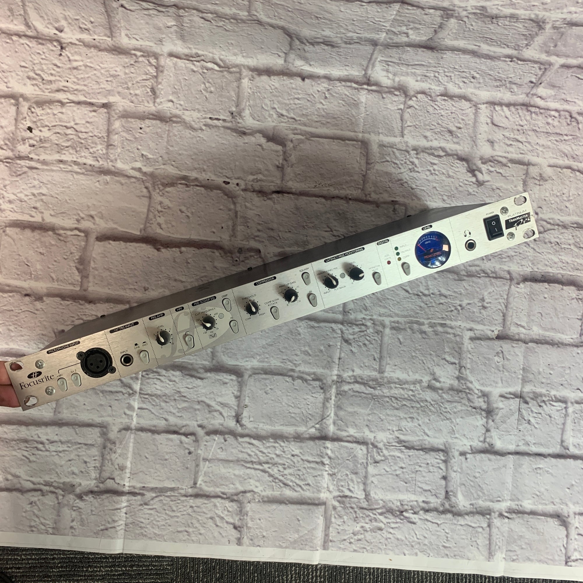 Focusrite Trakmaster Pro Rack Preamp no power supply Evolution Music