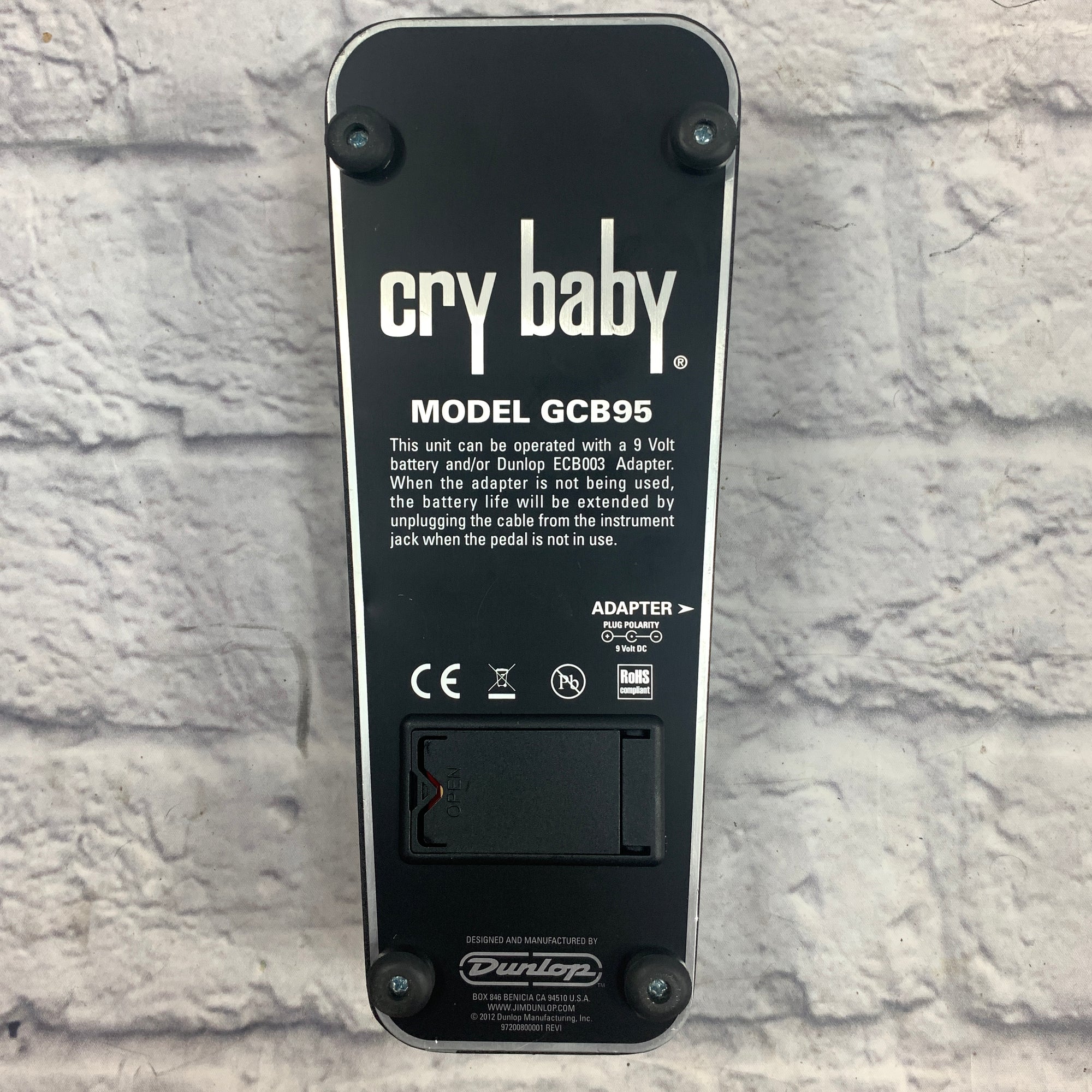Dunlop Crybaby Wah Pedal GCB95