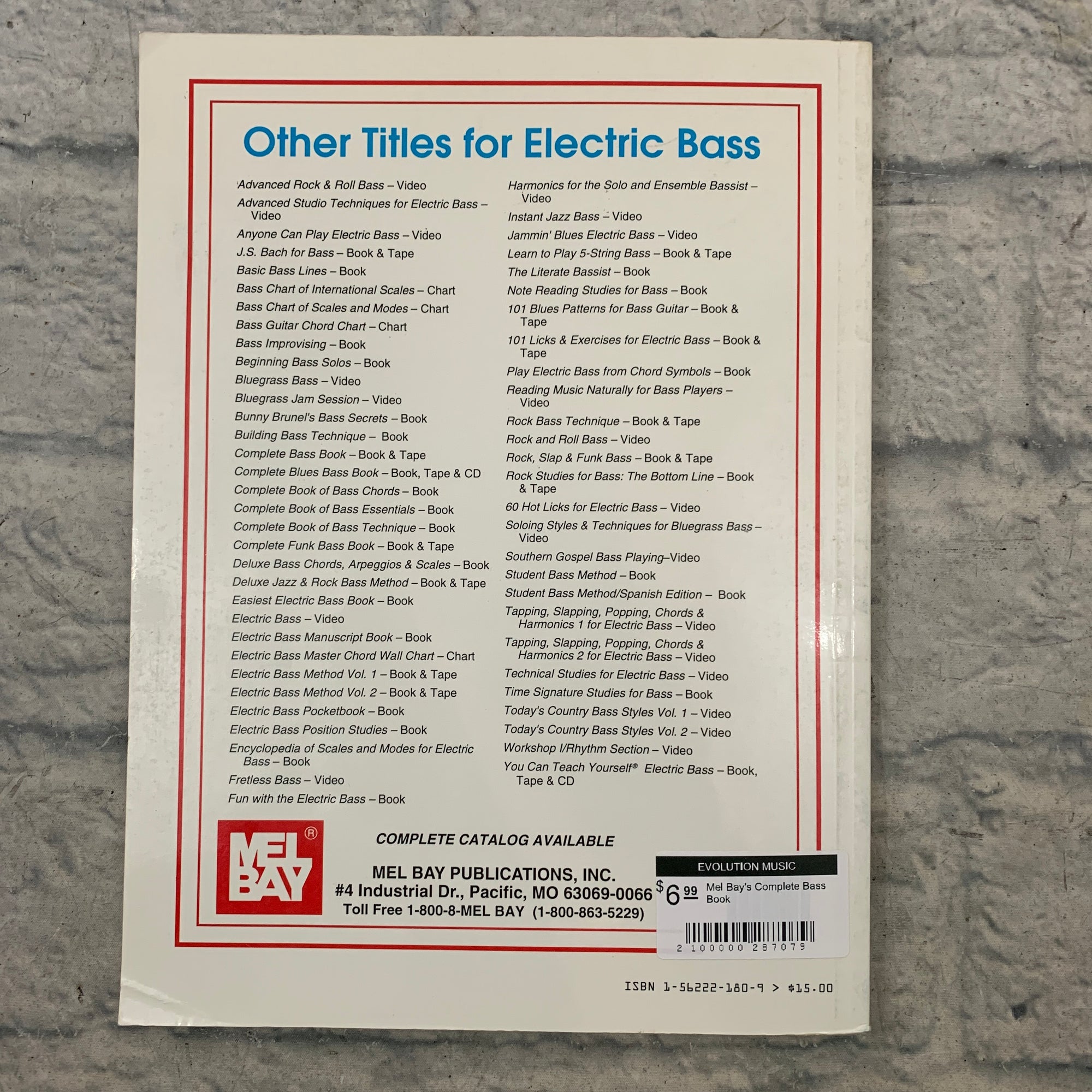 Mel Bay's Complete Bass Book