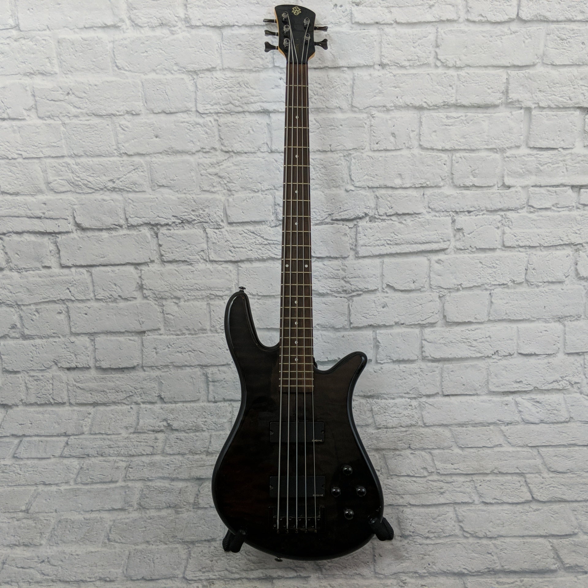 Spector Legend 5 String Bass Trans Black Quilt Finish - Evolution