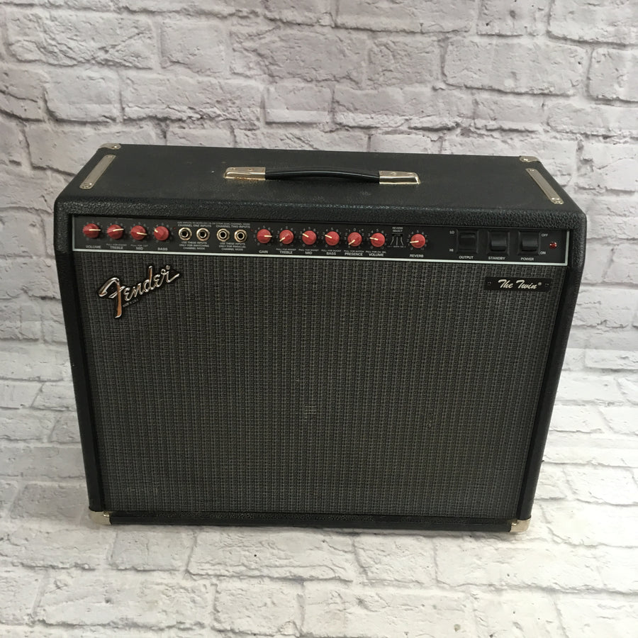 1992 Fender The Twin Red Knob Tube Guitar Combo Amplifier
