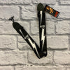 Perri's Leathers OFFICIAL LICENSING AC/DC WHITE LOGO AND BOLT ON BLACK POLYESTER GUITAR STRAP