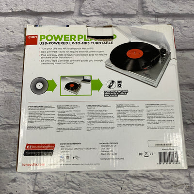 Ion Audio Powerplay LP USB-Powered LP-to-MP3 Turntable