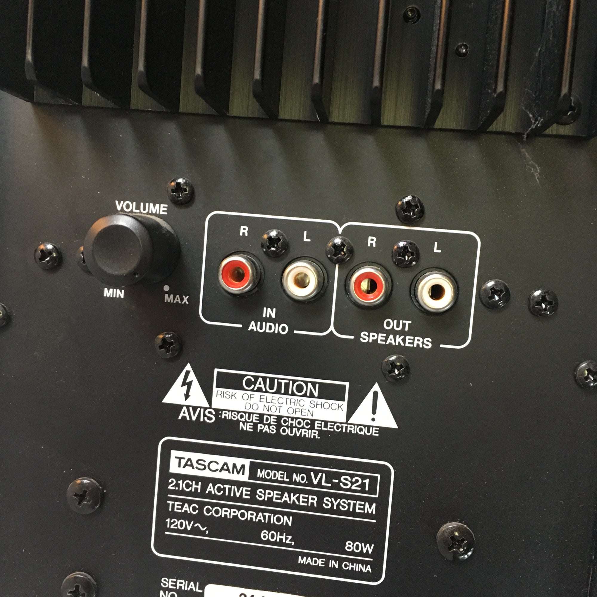 Tascam VL-S21 Speakers with Subwoofer