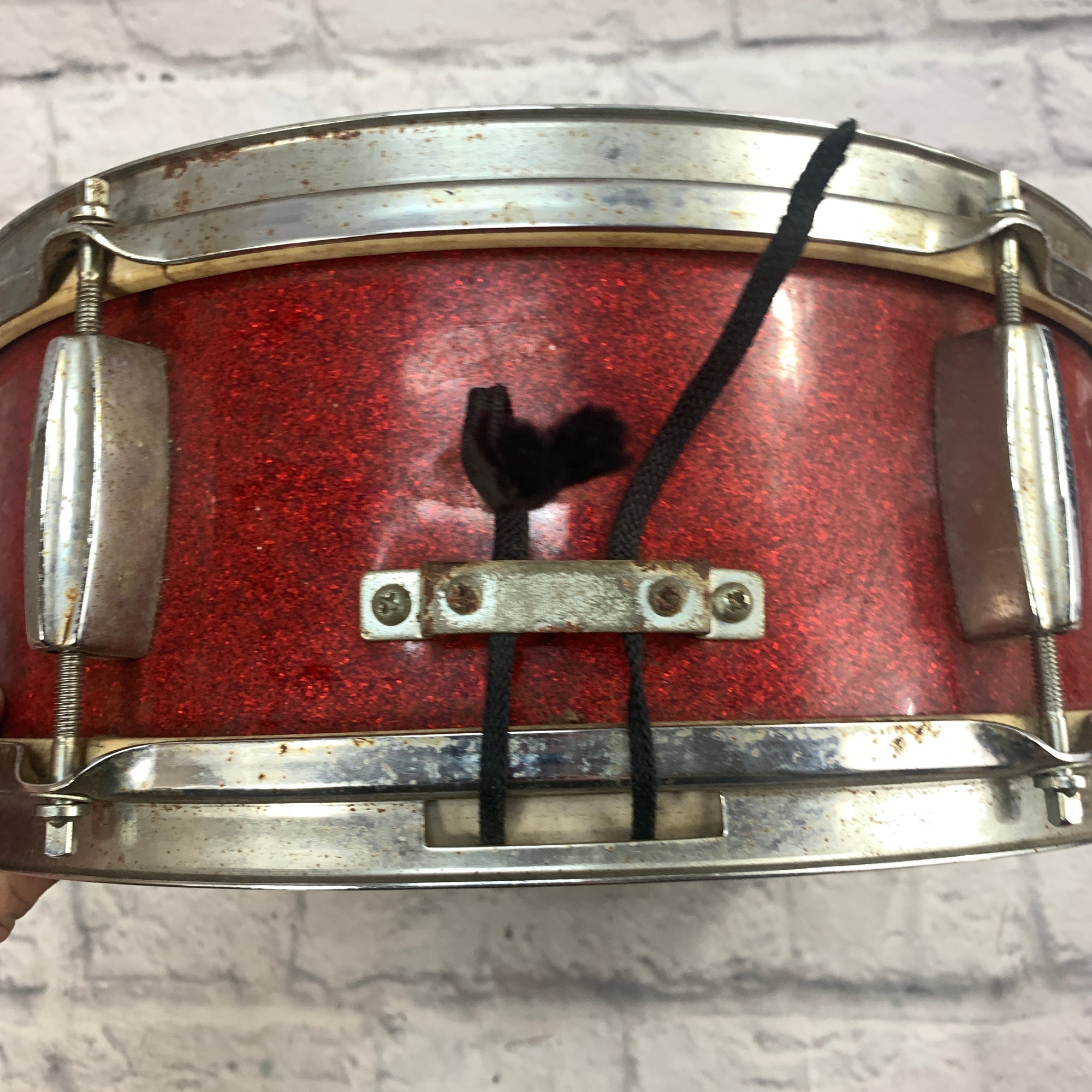 Vintage Kingston Snare Drum Red Sparkle 14