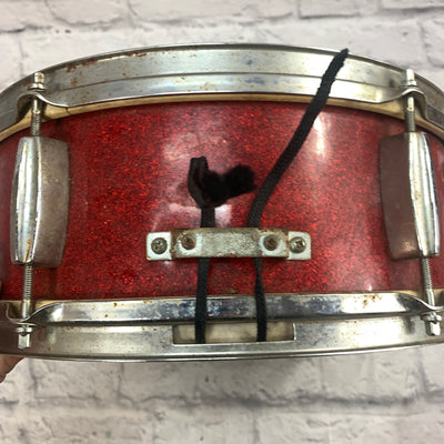 Vintage Kingston Snare Drum Red Sparkle 14