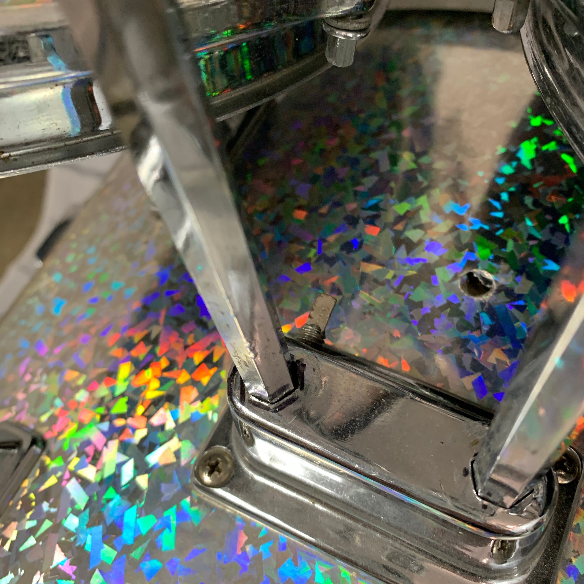 4pc MIJ Drum Kit Holographic Sparkle Wrap Drum Kit