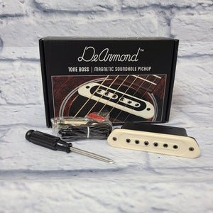 DeArmond Tone Boss Magnetic Passive Soundhole Pickup for Acoustic Guitar in Cream