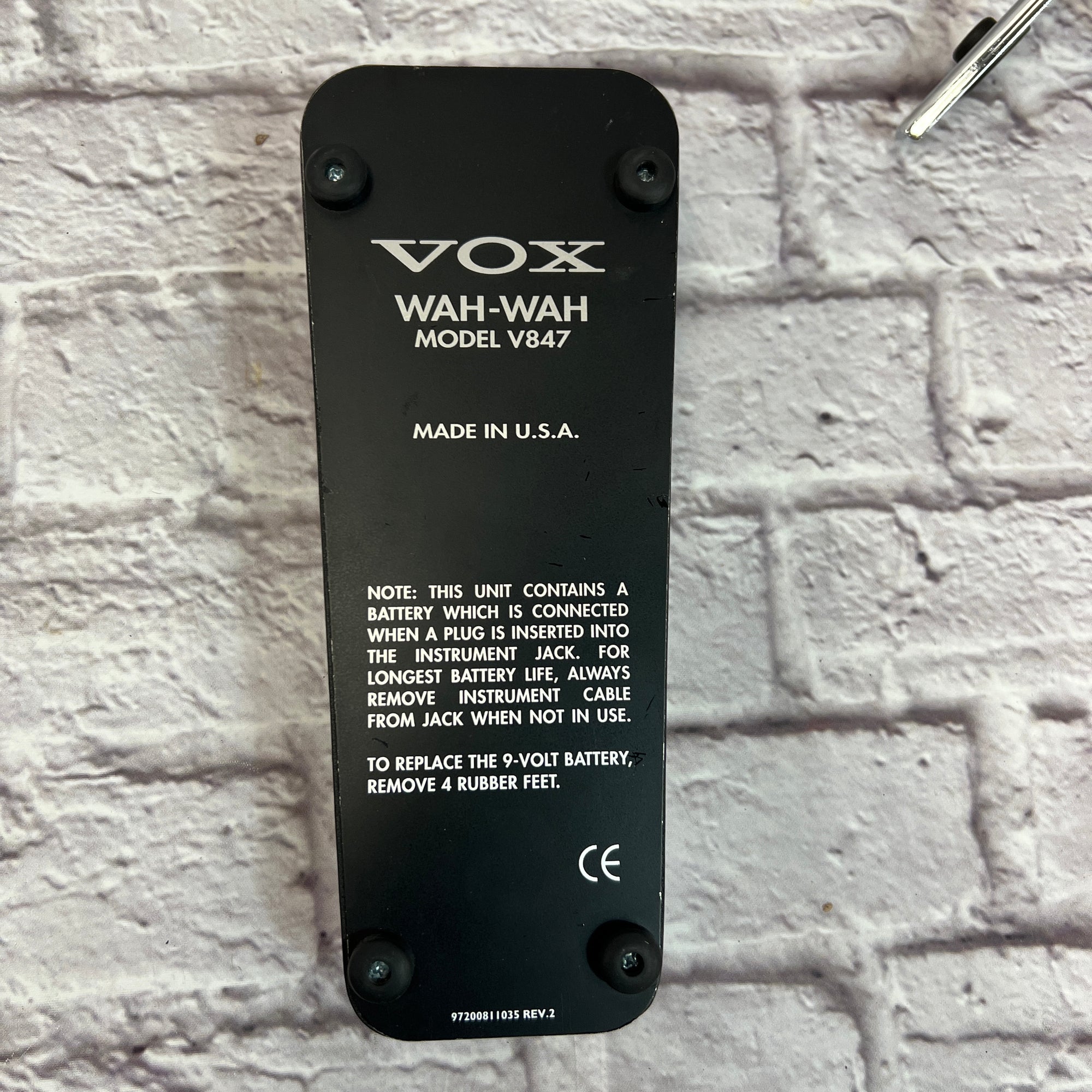 Vox V847 Wah Pedal