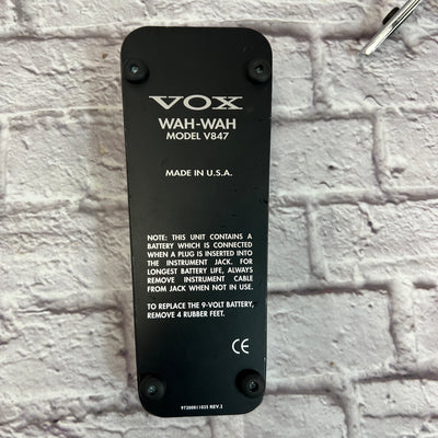 Vox V847 Wah Pedal