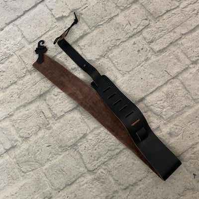 Levy's M1-BLK 2.5" Black Leather Guitar Strap